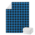 Blue And Black Buffalo Check Print Blanket