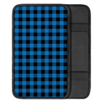 Blue And Black Buffalo Check Print Car Center Console Cover