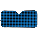 Blue And Black Buffalo Check Print Car Sun Shade