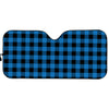 Blue And Black Buffalo Check Print Car Sun Shade