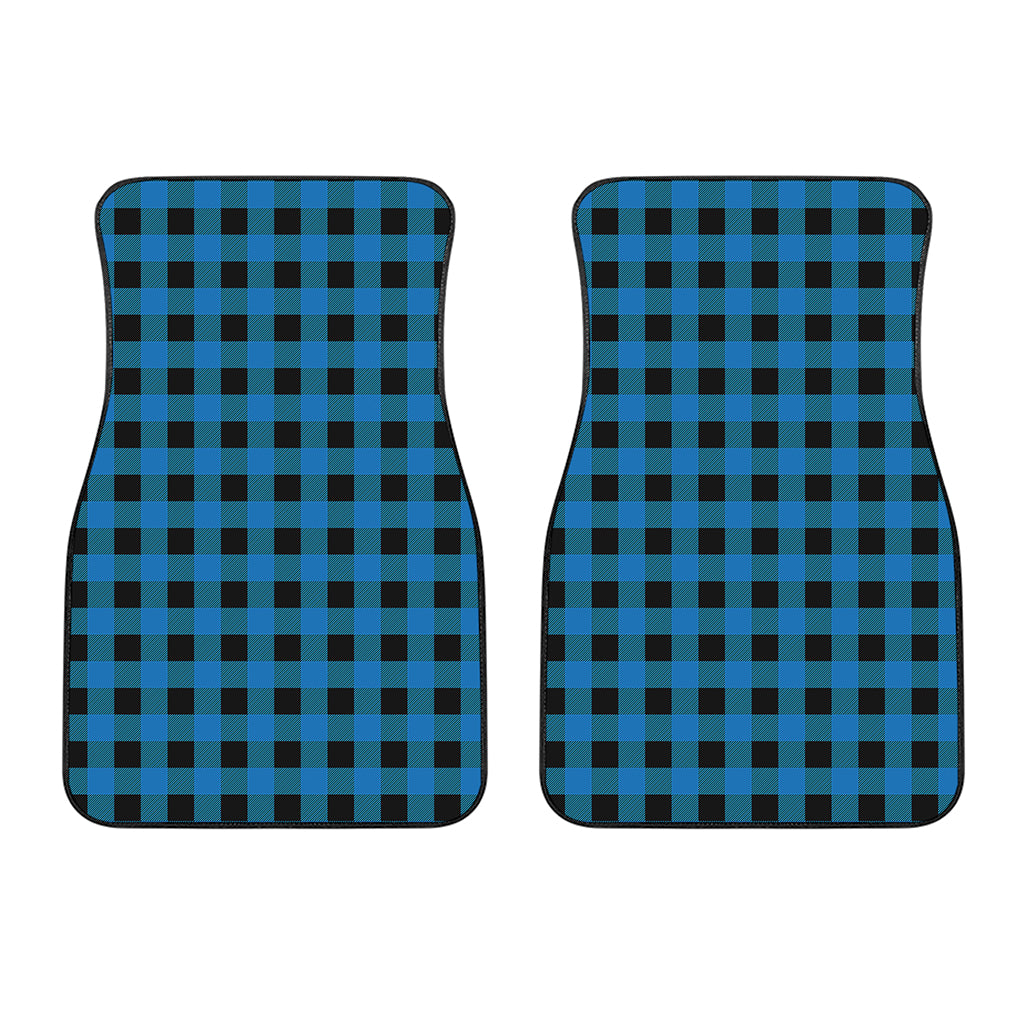 Blue And Black Buffalo Check Print Front Car Floor Mats