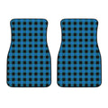 Blue And Black Buffalo Check Print Front Car Floor Mats