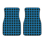 Blue And Black Buffalo Check Print Front Car Floor Mats