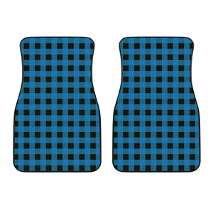 Blue And Black Buffalo Check Print Front Car Floor Mats