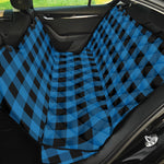 Blue And Black Buffalo Check Print Pet Car Back Seat Cover