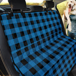 Blue And Black Buffalo Check Print Pet Car Back Seat Cover