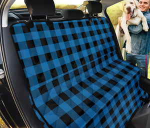 Blue And Black Buffalo Check Print Pet Car Back Seat Cover