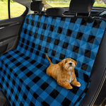 Blue And Black Buffalo Check Print Pet Car Back Seat Cover