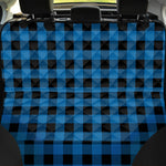 Blue And Black Buffalo Check Print Pet Car Back Seat Cover