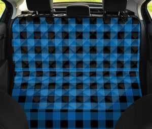 Blue And Black Buffalo Check Print Pet Car Back Seat Cover