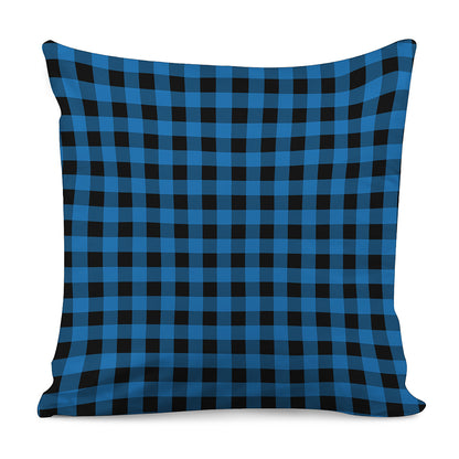 Blue And Black Buffalo Check Print Pillow Cover