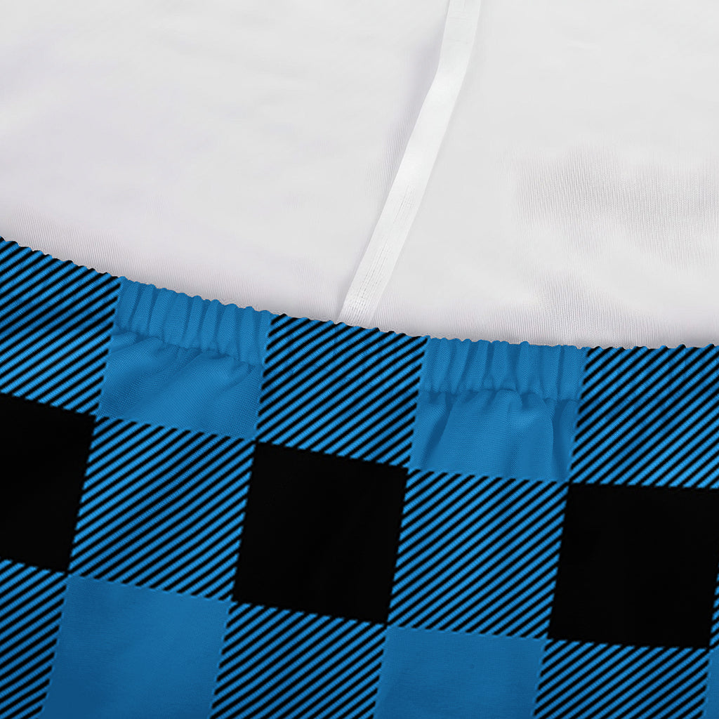 Blue And Black Buffalo Check Print Sofa Cover