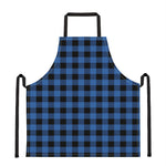 Blue And Black Buffalo Plaid Print Apron