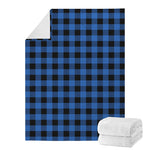 Blue And Black Buffalo Plaid Print Blanket