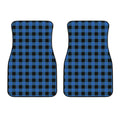Blue And Black Buffalo Plaid Print Front Car Floor Mats