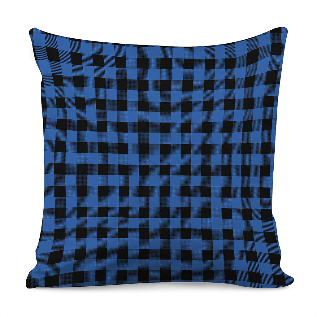 Blue And Black Buffalo Plaid Print Pillow Cover
