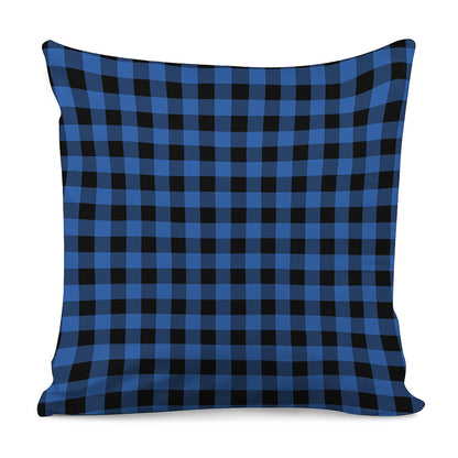 Blue And Black Buffalo Plaid Print Pillow Cover