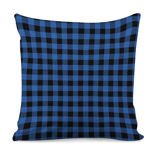Blue And Black Buffalo Plaid Print Pillow Cover