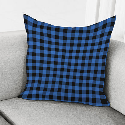Blue And Black Buffalo Plaid Print Pillow Cover