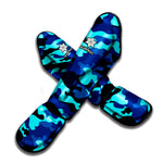 Blue And Black Camouflage Print Muay Thai Shin Guard