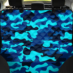Blue And Black Camouflage Print Pet Car Back Seat Cover