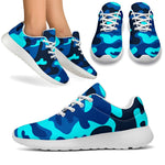 Blue And Black Camouflage Print Sport Shoes GearFrost