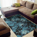 Blue And Black Digital Camo Print Floor Mat