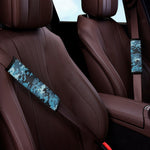 Blue And Black Digital Camo Print Car Seat Belt Covers