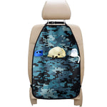 Blue And Black Digital Camo Print Car Seat Organizers