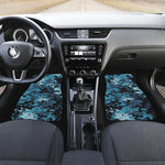 Blue And Black Digital Camo Print Front Car Floor Mats