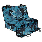 Blue And Black Digital Camo Print Pet Car Back Seat Cover