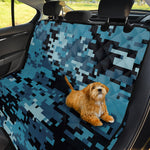 Blue And Black Digital Camo Print Pet Car Back Seat Cover