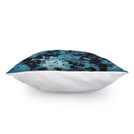 Blue And Black Digital Camo Print Pillow Cover