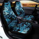 Blue And Black Digital Camo Print Universal Fit Car Seat Covers