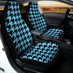 Blue And Black Houndstooth Pattern Print Universal Fit Car Seat Covers