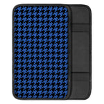 Blue And Black Houndstooth Print Car Center Console Cover