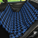 Blue And Black Houndstooth Print Pet Car Back Seat Cover