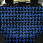 Blue And Black Houndstooth Print Pet Car Back Seat Cover