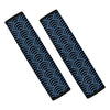 Blue And Black Japanese Pattern Print Car Seat Belt Covers