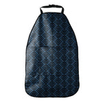 Blue And Black Japanese Pattern Print Car Seat Organizers