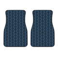 Blue And Black Japanese Pattern Print Front Car Floor Mats