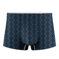 Blue And Black Japanese Pattern Print Men's Boxer Briefs