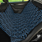 Blue And Black Japanese Pattern Print Pet Car Back Seat Cover