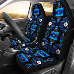 Blue And Black Native Tribal Universal Fit Car Seat Covers GearFrost