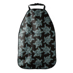 Blue And Black Sea Turtle Pattern Print Car Seat Organizers