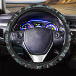 Blue And Black Sea Turtle Pattern Print Car Steering Wheel Cover