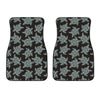 Blue And Black Sea Turtle Pattern Print Front Car Floor Mats