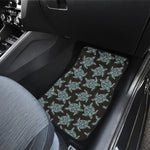 Blue And Black Sea Turtle Pattern Print Front Car Floor Mats