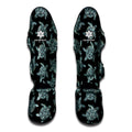 Blue And Black Sea Turtle Pattern Print Muay Thai Shin Guards