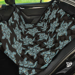 Blue And Black Sea Turtle Pattern Print Pet Car Back Seat Cover